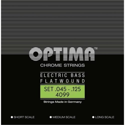Optima cordes Flatwound Chrome - basse électrique 5 cordes 45-125