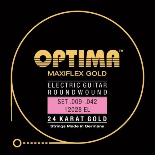 Optima cordes Maxiflex Or 24 K - guitare électrique 9-42