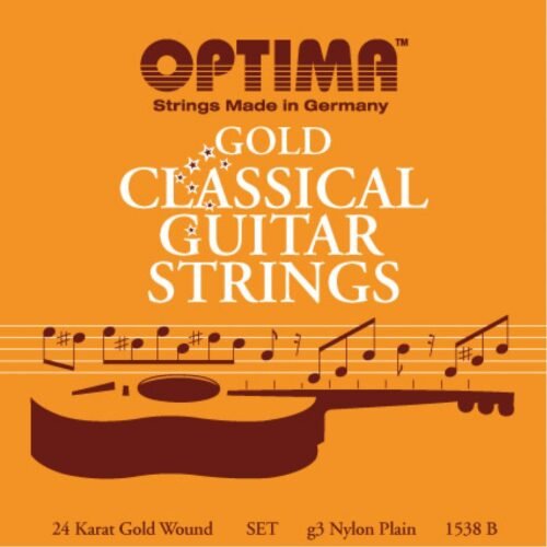 Optima cordes Or 24 K médium nylon - Guitare classique G3 plain