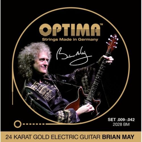 Optima cordes Or 24 K "Brian May" signature - guitare électrique 9-42