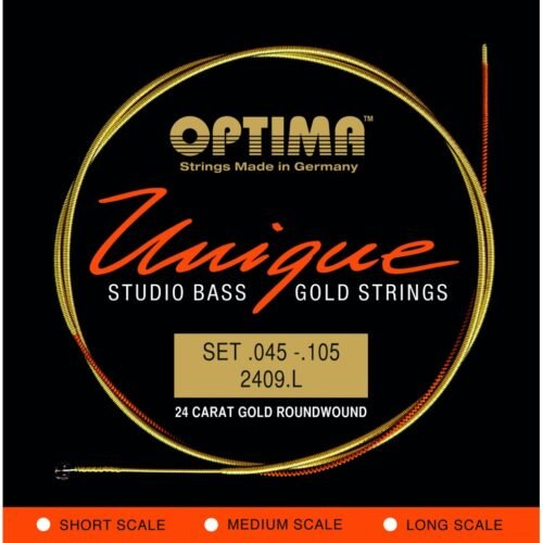 Optima cordes Unique Or 24 K - basse électrique 45-105