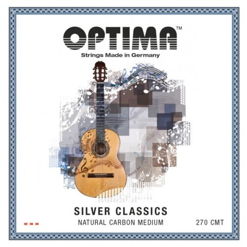 Optima cordes Argent médium carbon - Guitare classique G3 plain