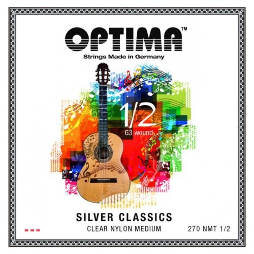 Optima cordes Argent médium nylon - 1/2 Guitare classique G3 plain