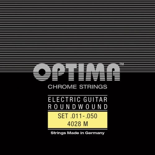 Cordes guitare Optima Chrome 11-50 – Qualité allemande pour un son précis et puissant.