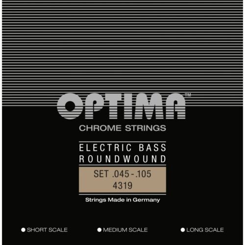 Cordes de basse 45-105 Optima Chrome – Son puissant et qualité allemande.