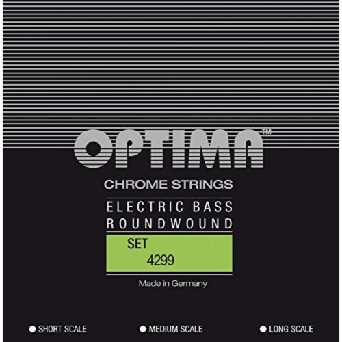 Cordes de basse 30-125 Optima Chrome – Son puissant et qualité allemande. Optima Chrome bass strings 30-125 – Powerful sound and premium German craftsmanship.