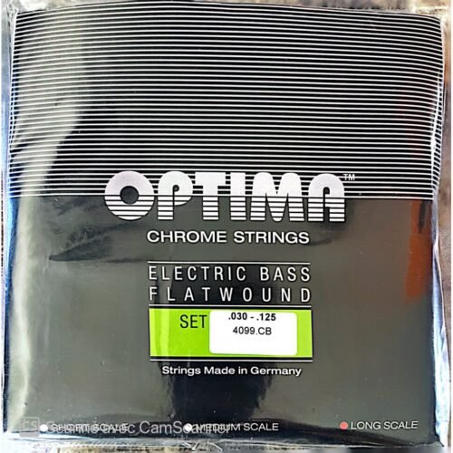 Optima cordes Flatwound Chrome - basse électrique 6 cordes 30-125