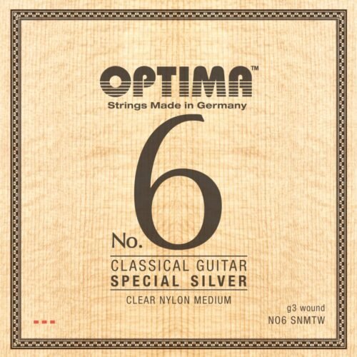 Optima cordes Argent No.6 médium nylon - Guitare classique G3 wound