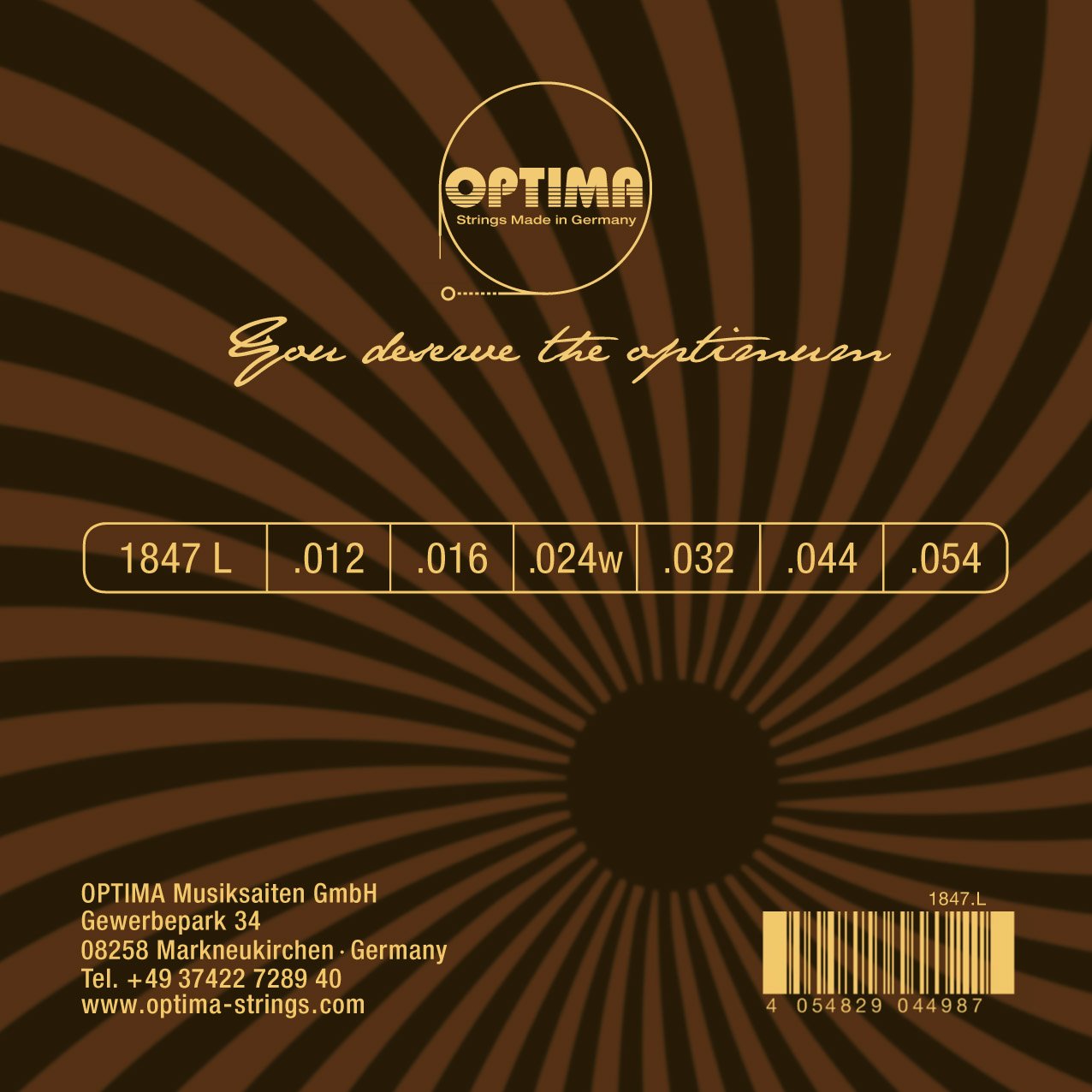 Cordes de Guitare électrique - Optima Jazz Swing 24k Or 12-54 – Image 2