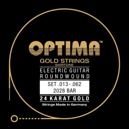 Optima cordes Or 24 K - guitare électrique BARITONE 13-62